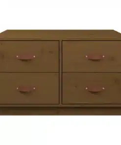 Table Basse Marron Miel en Bois Massif