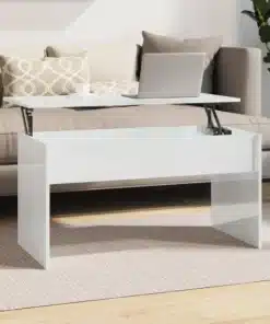 Table Basse Blanche Relevable Extensible