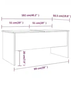 Table Basse Relevable en Bois Double Plateau