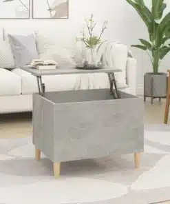 Petite Table Basse Relevable Bois et Gris