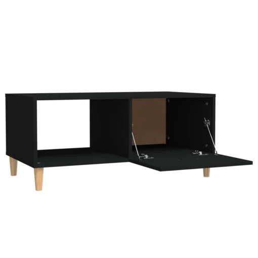 Table Basse Noire Rectangulaire en Bois