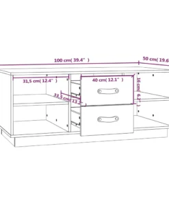 Table Basse Rectangulaire Noire avec Rangements en Bois Massif