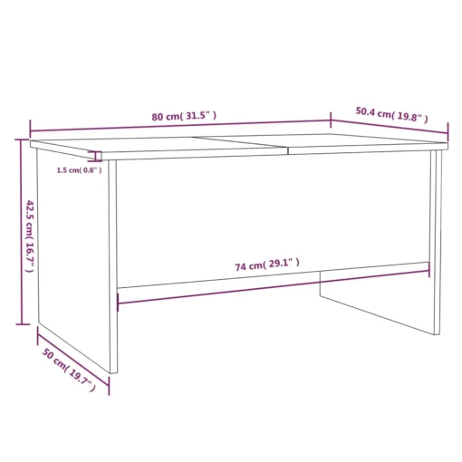 Table Basse Relevable Extensible en Bois Blanc