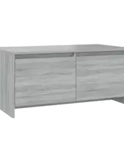 Table Basse Nordique en Bois Gris Sonoma avec Tiroirs