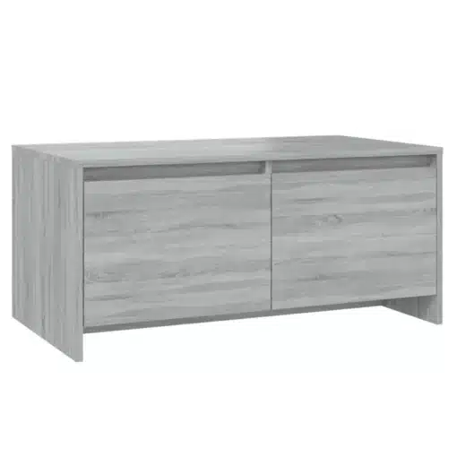 Table Basse Nordique en Bois Gris Sonoma avec Tiroirs