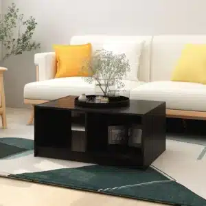 Table Basse en Pin Massif Noir