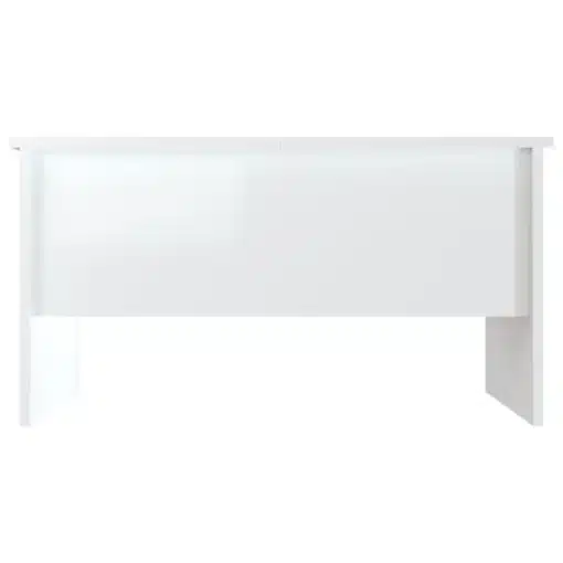 Table Basse Relevable en Bois Blanc avec Double Plateau