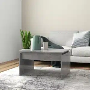 Table Basse en Bois Gris Béton