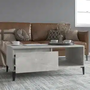 Table Basse Rectangulaire en Bois Gris
