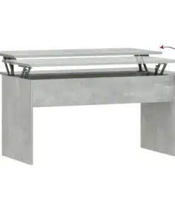 Table Basse Nordique Relevable Gris Béton