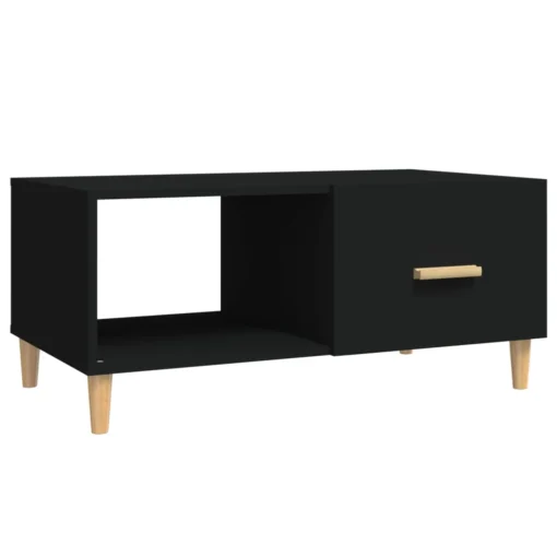 Table Basse Noire Rectangulaire en Bois