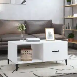 Table Basse Rectangulaire en Bois Blanc