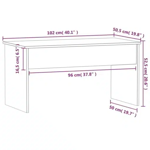 Table Basse Relevable en Chêne Fumé