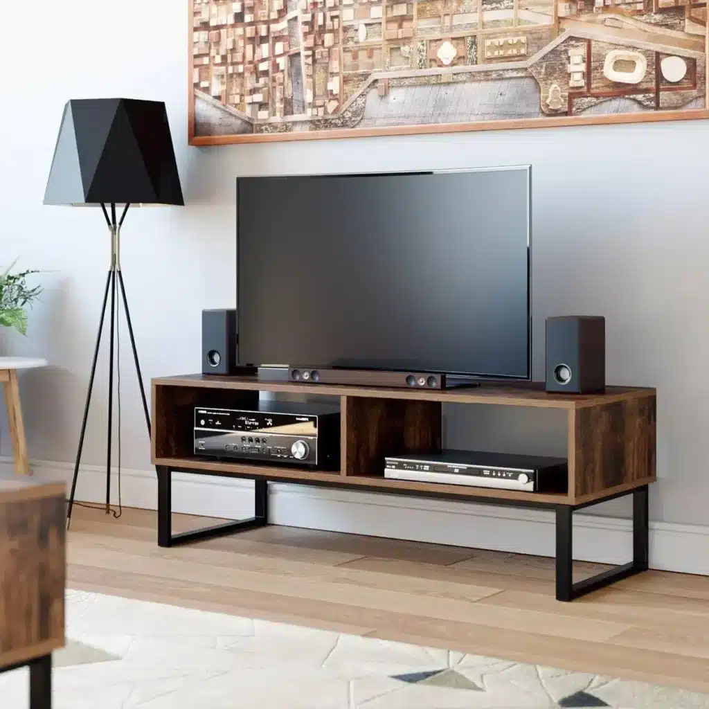 Meuble Télé Robuste en Bois 100 cm