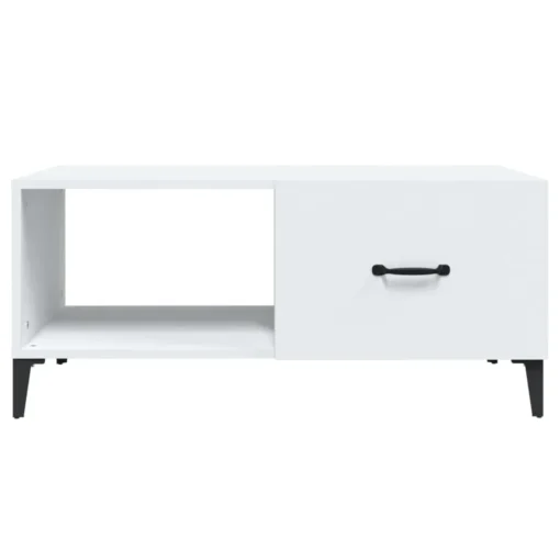 Table Basse Rectangulaire en Bois Blanc et Noir