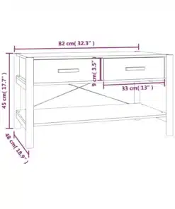 Table Basse Rectangulaire Noire en Bois avec Tiroirs et Rangements
