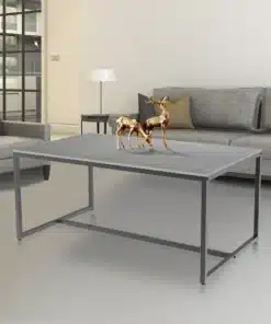 Table Basse en Marbre Noir Rectangulaire