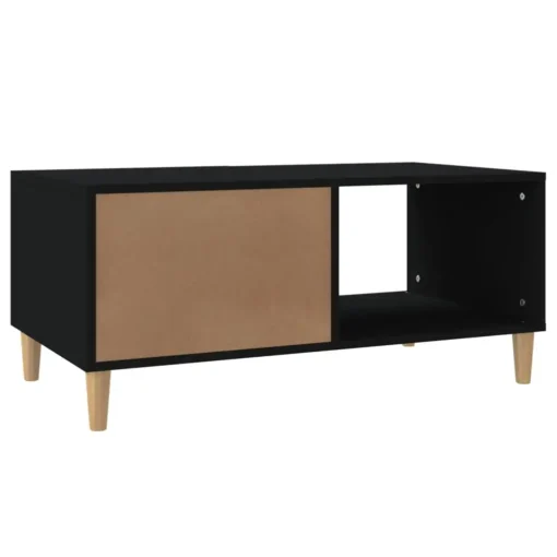 Table Basse Noire Rectangulaire en Bois