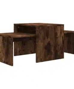 Ensemble de Table Basse en Chêne Fumé