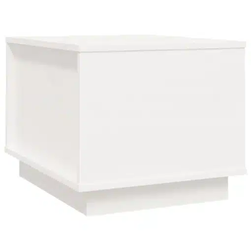 Petite Table Basse Carrée Relevable en Bois Blanc