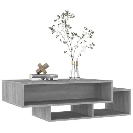 Table Basse Carrée Moderne en Bois Sonoma Gris Clair