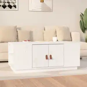 Table Basse Rectangulaire en Bois Blanc