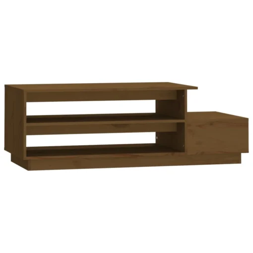 Table Basse Marron Miel en Bois Massif