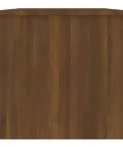 Table Basse Relevable en Bois de Chêne Massif Marron