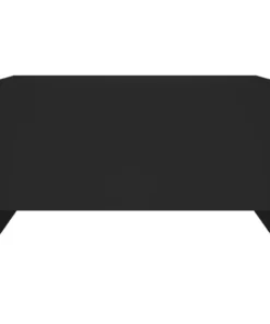 Table Basse avec Plateau Relevable en Bois Noir