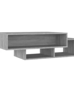 Table Basse Carrée Moderne en Bois Sonoma Gris Clair