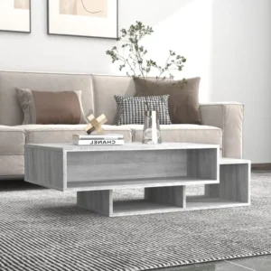 Table Basse Carrée Moderne en Bois Sonoma Gris