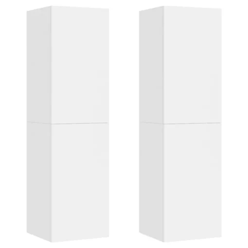 Meuble Mural Suspendu pour Salon en Bois Blanc Suspendu Salon Blanc