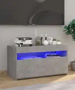 Meuble TV avec lumières LED Gris