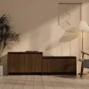 Meuble TV en Bois de Chêne Marron