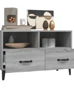 Meuble TV Gris en Bois Sonoma