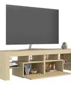 Meuble TV en Bois de Chêne avec lumières LED