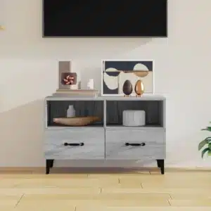 Meuble TV Gris en Bois Sonoma