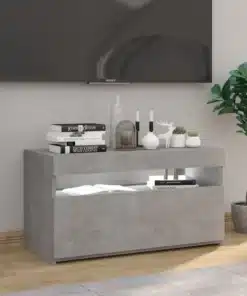 Meuble TV avec lumières LED Gris