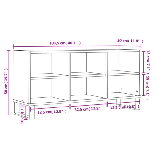 Grand Meuble TV en Bois Sonoma Gris