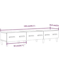 Meuble TV en Bois Blanc brillant