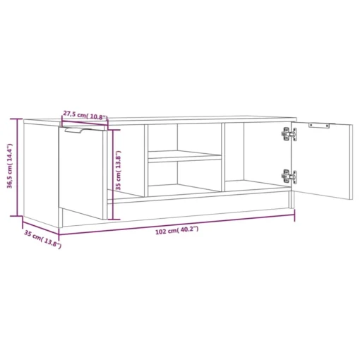 Meuble TV Blanc en Bois d'Ingénierie